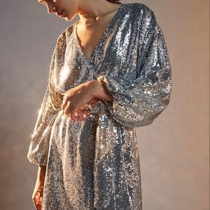 Anthropologie Lisabette Sequin Mini Dress